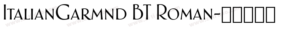 ItalianGarmnd BT Roman字体转换